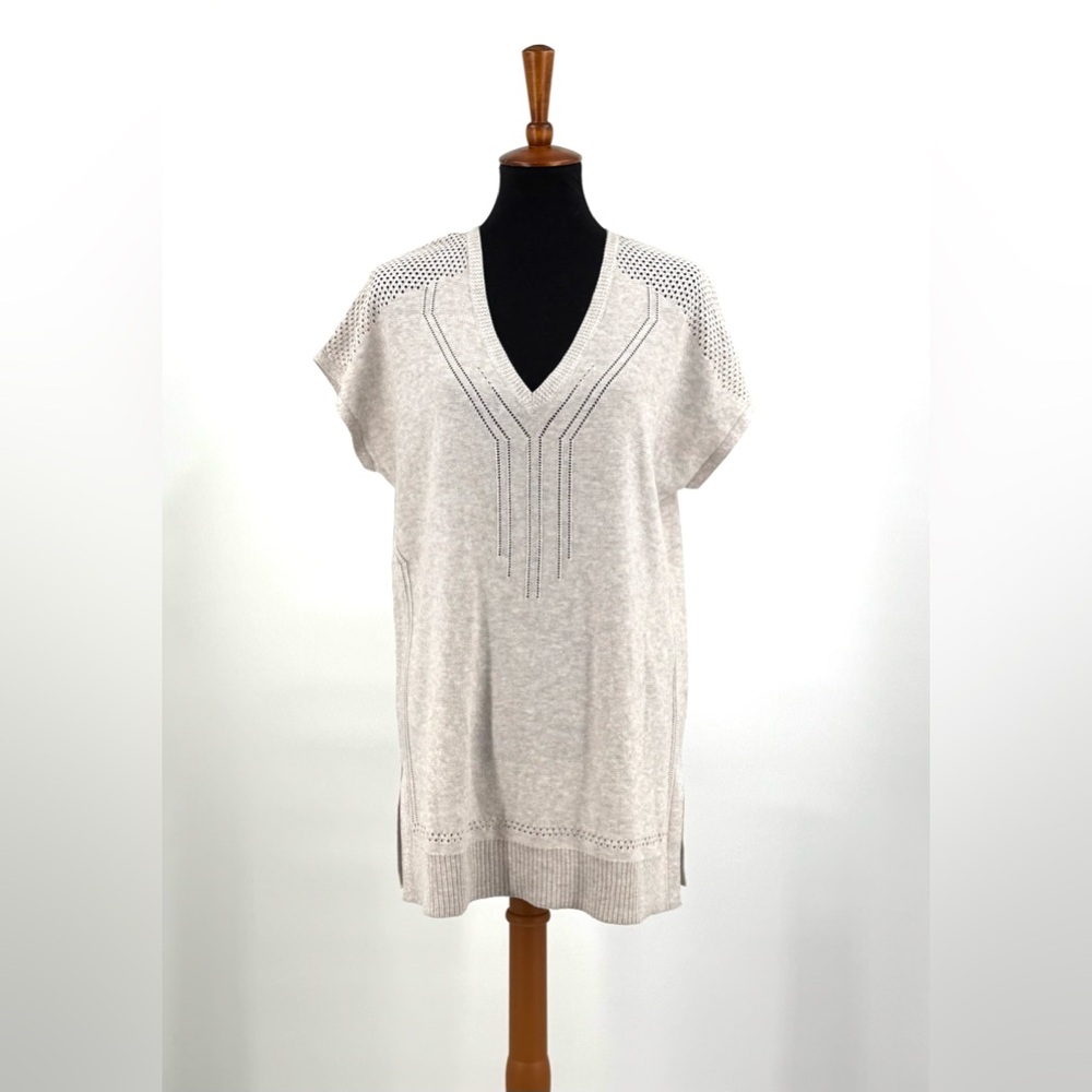 Old Navy Short Sleeve Crochet Tunic in Line in the Sand Color Size M NWT